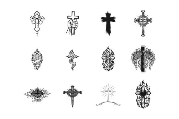Christian Cross Bundle SVG Set for Real Crafting and T-Shirt Designs