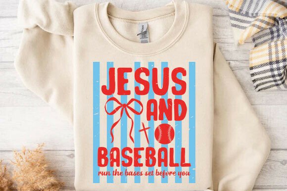 Jesus and Baseball PNG: Trendy Christian Graphics
