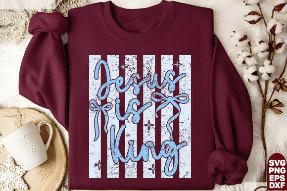 Jesus Is King PNG: A Faith-Fueled Graphic for T-Shirt Designs & Branding Projects