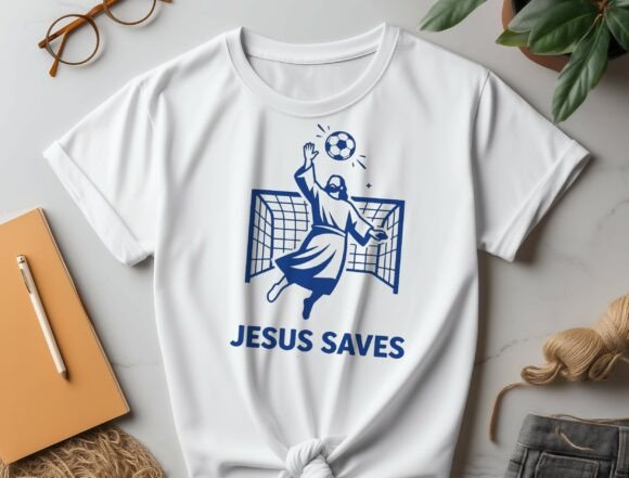 Jesus Saves Soccer Goalie SVG PNG Graphics