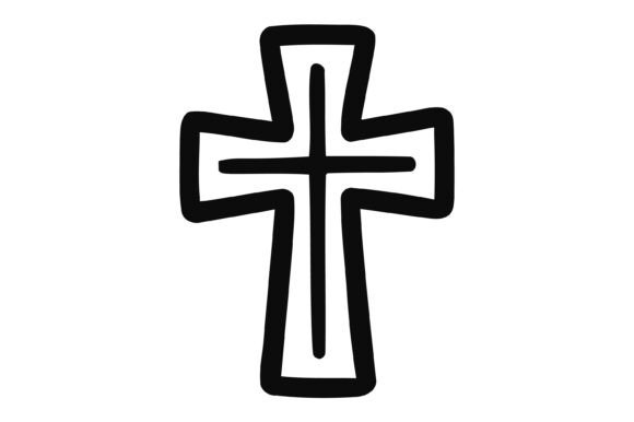 Minimal Christian Cross Icon Design for Blog Graphics & T-Shirt Designs
