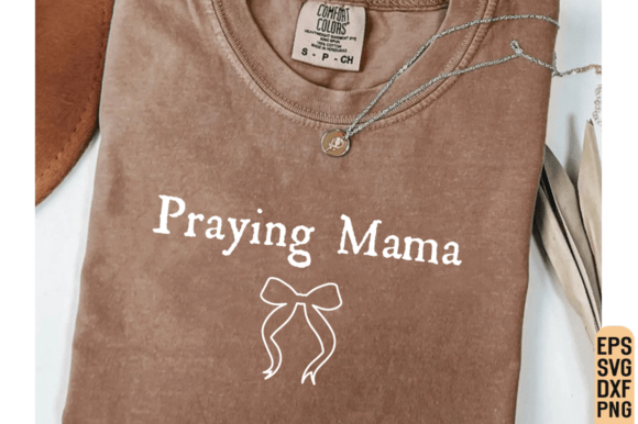 Praying Mama Svg: Christian Mom T-Shirt Design for Modern Brand Graphics