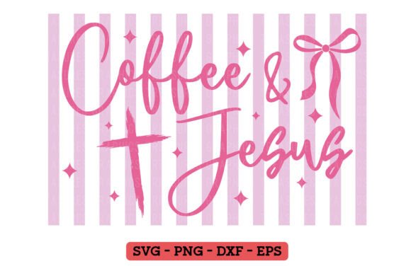 Retro Coquette Coffee Jesus Graphics & T-Shirt Designs